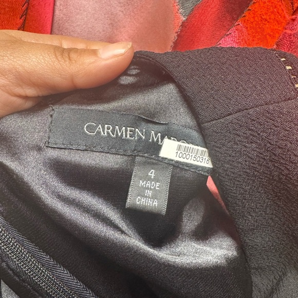 Carmen Marc Valvo Sleeveless Bubble Brocade Ball Gown - Picture 5 of 10